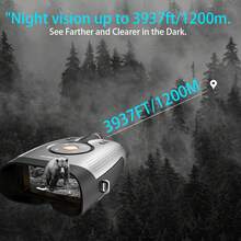 Thiết bị nhìn đêm màn hình lớn 4K thực sự, phạm vi quan sát cực xa 1200 mét, độ phân giải cao, zoom kỹ thuật số 8X, pin 5100mAh, cảm biến CMOS Starvis 2. - Bạc - Xem 7