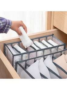 9/7 Compartment Wardrobe Organizer Box, Washable Drawer Storage Box For Underwear, Bedroom Closet Organizer, Home Storage, Suitable For T-Shirts, Pants, Winter Dresses, Blouses, Jumpsuits, Spring Dresses, Minimalist Summer Tops - Multicolor - View 7