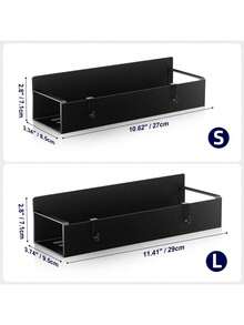 1/2pcs Magnetic Side Mounted Storage Rack, Suitable For Refrigerator And Washing Machine - No Drilling Installation, Fashionable Black Metal Surface, Wall-Mounted Spice Rack, Great For Storing Laundry Supplies - Multicolor - View 9