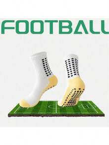 6 Pairs Men's Football/Basketball Socks, Anti-Slip Sports Socks With Non-Slip Pad - Multicolor - View 4