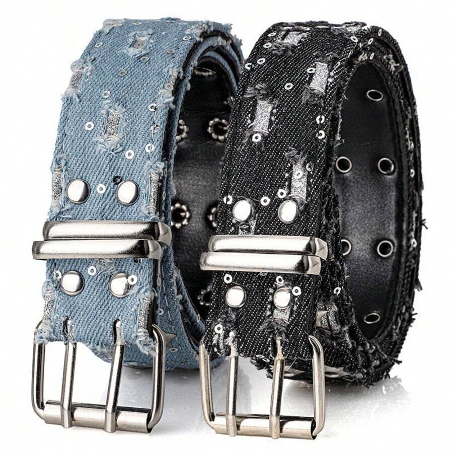 1 chiếc thắt lưng nữ Star Punk bằng chất liệu PU (Polyurethane), thiết kế thời trang đường phố đa năng phù hợp cho mọi mùa. - Nhiều màu - Xem 1