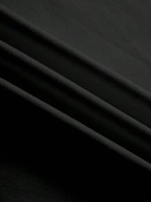 Printed Pattern And Lettering, Thick 100% Pure Cotton, Unisex, Long-Sleeved Casual Wear For Spring And Autumn, Street Design, Versatile, Casual Innerwear For Winter, Cotton Round Neck, Slightly Stretchy, Breathable, Casual And Comfortable, Simple, Perfect As A Gift, High Quality Material. - Black - View 5