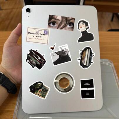 50개 박물관 테마 스티커 팩, 스크랩북, 다이어리, 플래너, 수하물, 기타, 스케이트보드, 휴대폰 케이스, 노트북, 태블릿 장식용