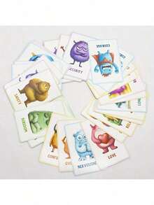 32pcs Emotion Monster Cards With Descriptions, Cute Cards For Self-Regulation And Mood Improvement - Multicolor - View 6