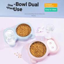2pcs/Set Pet Bowls With Automatic Water Dispenser, Keeps Your Pets Hydrated, Suitable For Cats & Dogs, Easy Refill Design - 500ml - View 4