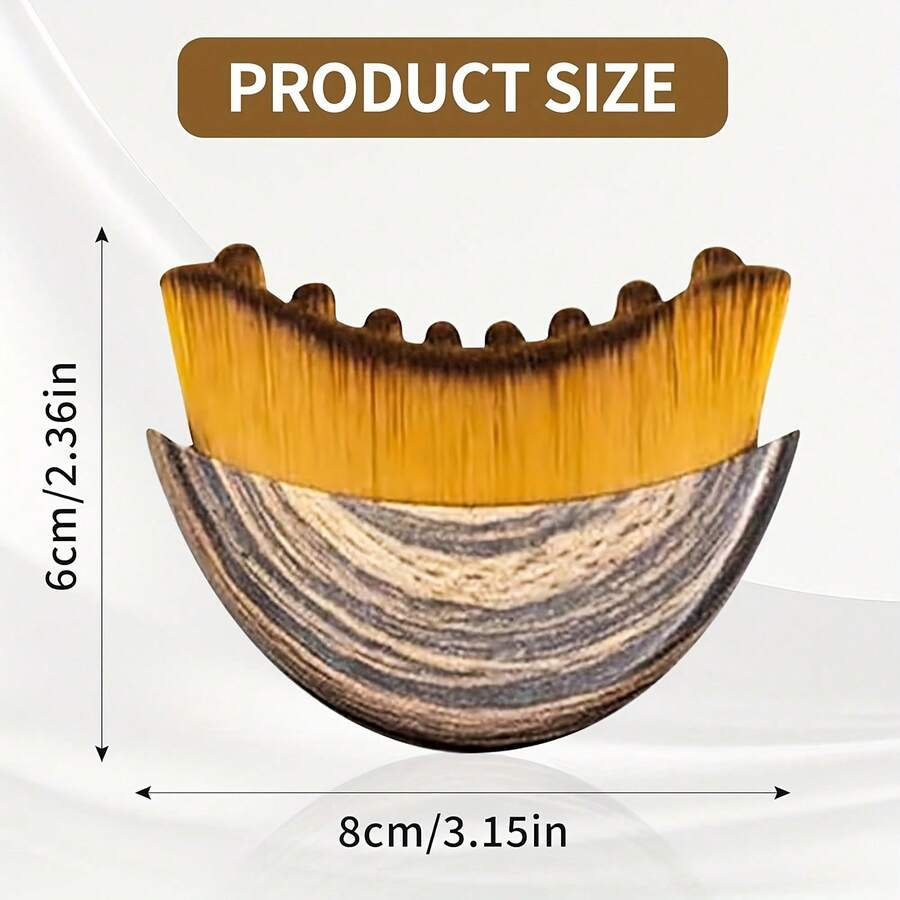 1pc Manual Lymphatic Drainage Brush - Suitable For Sensitive Skin And Lymphedema, Oval Shaped With Bristles, Easy To Use, Plastic Material