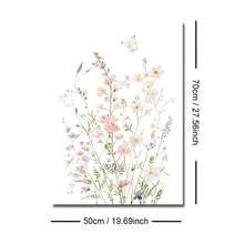 1/3pcs Set Unframed Wildflower Nursery Canvas Poster Boho Botancial Floral Butterfly Wall Art Print Minimalist Girl Room Aesthetic Decor Painting For Apartment,Living Room,Bedroom,Modern Home Decoration - A - View 9