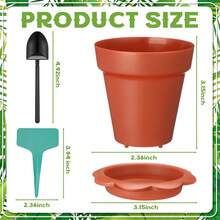 20件套植物育苗盆套装，包含20个托盘、20个底座、20个铲子、20个湿度调节器和20个植物标签，带圆顶的小型塑料花盆，适用于室内外园艺、幼苗培育、花卉和蔬菜繁殖。 - 育苗盆 - 查看 3