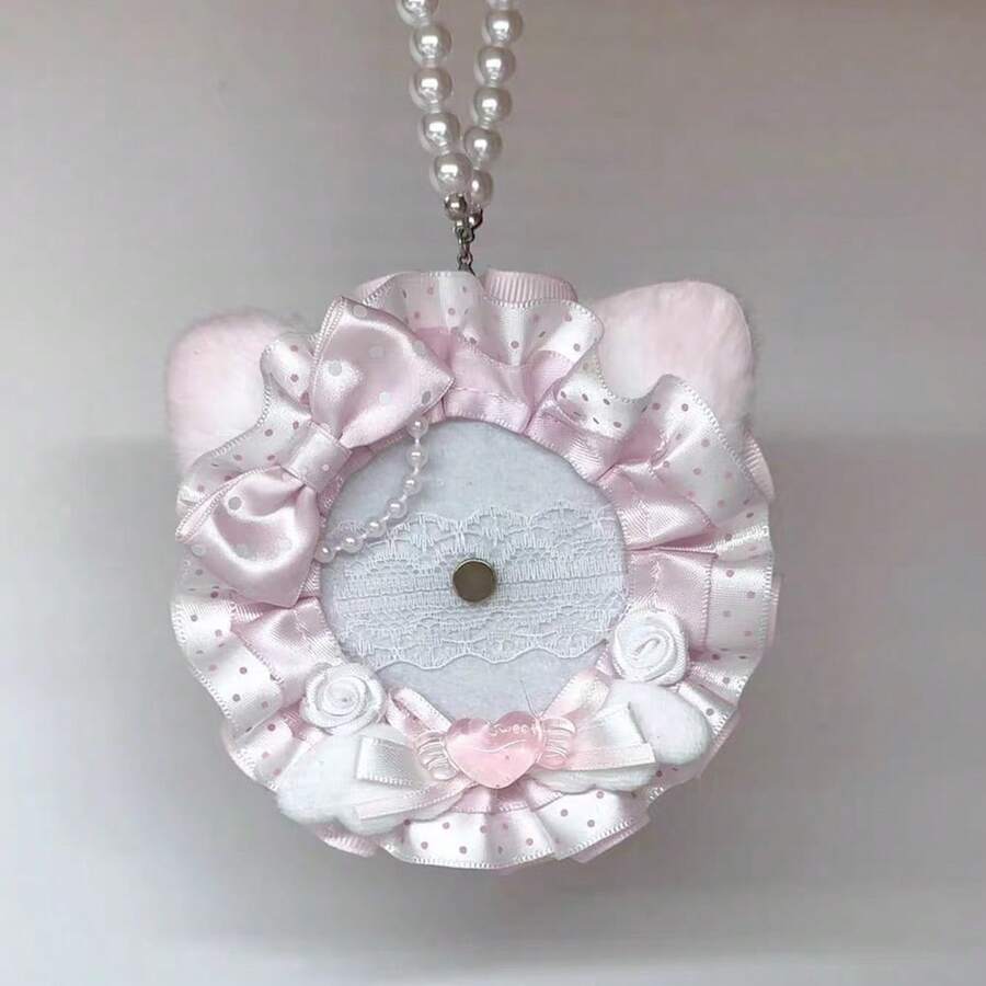 Adorable Cat Ear Shaped Badge Holder Display Stand - Suitable For 58-70mm Badges