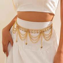 Fashion Waist Chain, Metal Heart Waist Chain, Chain, Tassel Body Chain, Hop Waist Chain - 五角星流蘇腰鏈-K0283A - 查看 8