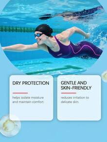 2pcs Women's Waterproof Swimming Pads, Skin-Friendly Privacy Protection Pads, Anti-Pollution For Swimming, SPA, Water Parks, Reusable Adhesive Pads - Multicolor - View 9
