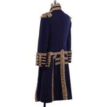 Men's 18th Century Colonial Military Tailcoat Costume Medieval Regency Tailcoat Jacket - 藍色 - 查看 4