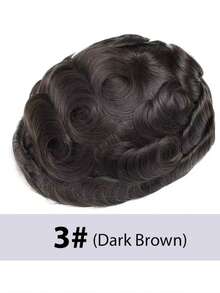 Men's PU Hair Clips, Made Of European Hair, With Dimensions Of 8X10 Inches, Featuring A 0.04mm Fine Leather Hair Replacement System And All V-Shaped Loop Hair Clips - Multicolor - View 14