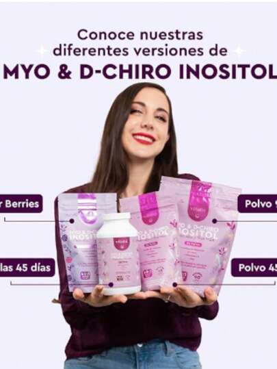 Vitatú | Myo Inositol & D-Chiro Inositol Sabor Berries relación 40:1 con Folato + Vitamina D3 + Zinc, Suplemento Alimenticio en polvo diseñado para Mujeres (225 g c/u), 45 días de duración