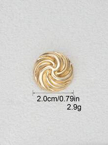 10pcs Metal Decorative Buttons, Exquisite Swirl Design, Suitable For Coats, Sweaters, Suits, Uniforms, Cardigans And DIY Craft Decoration, Fashionable Sewing Accessory, Textured Metal Buttons - Multicolor - View 6