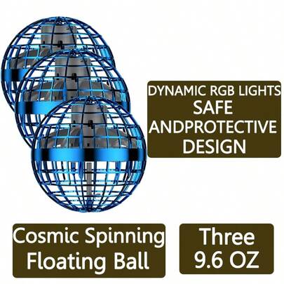 Toys For 6-12+ Year Old Boys & Girls – AI Flying Orb Ball With Boomerang Hover & Cosmic Globe – Galactic For Indoor/Outdoor Play – Blue