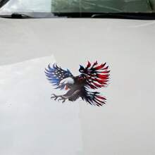 爱国雄鹰，带有美国国旗翅膀，汽车贴纸，刮刮贴纸，摩托车反光贴纸，礼品，笔记本，卡车，电脑，马克杯，趣味贴纸和不倒翁贴纸 - A - 查看 3