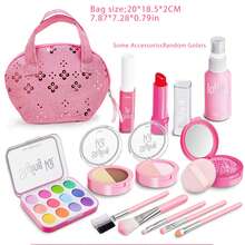 Children's Pretend Play Makeup Toys Set, Jewelry Handbag Gift Box, Lipstick Nail Polish Props, Makeup Kit Suitcase For Little Girls - Multicolor - View 13