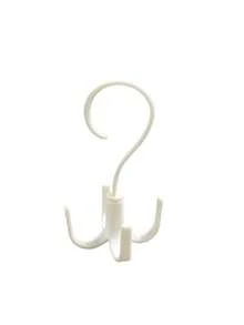1 chiếc móc treo quần áo xoay 4 móc không cần khoan, đa năng dùng để treo quần áo, thắt lưng, khăn quàng cổ, túi xách, phù hợp cho tủ quần áo, phòng ngủ, treo tường, làm móc chìa khóa, trang trí Giáng sinh. - trắng - Xem 11