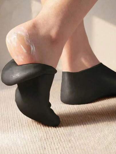 1pc Silicone Moisturizing Soothing Socks, High Elasticity Compression Socks, Reusable Aloe Vera Socks, Overnight SPA Socks, Non-Slip Gel Heel Socks For Women And Men, Suitable For Dry Skin, Dry Feet, Rough Skin Foot Care, Can Be Used With Favorite Lotions And Creams (Single Pack), Christmas Gift