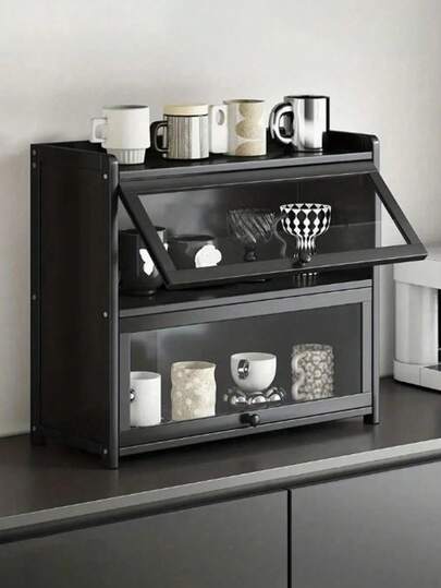 Nuevo estante de almacenamiento de escritorio práctico, organizador de cosméticos transparente de acrílico de 2 o 3 niveles, gran capacidad para almacenamiento en la encimera de la cocina, ideal para guardar cosméticos y artículos de despensa, regalo perfecto para fiestas, estantería de almacenamiento multinivel, estantería multifuncional