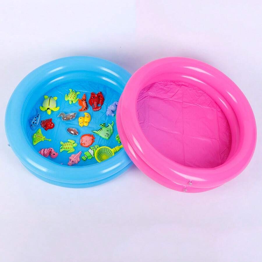 1pc Inflatable Outdoor Water Pool Toy, Dual-Layer Round Inflatable Water Pool, Mini Inflatable Round Pool, Can Be Used As Pet Nest. Please Check Product Size And Dimensions. - Multicolor - View 1