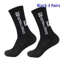 2 Pairs/4 Pairs Unisex Sports Socks, Football Socks, Basketball Socks, Black & White - Black and White - View 10