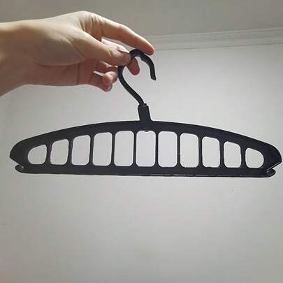 1/3/5/7/11 件套 11 孔魔术折叠衣架，便携式多功能防滑塑料衣柜收纳架，拥有 3.2 立方英尺的封闭式储物空间 - 轻便