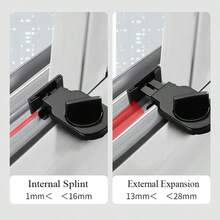 2pcs Heavy Duty Aluminum Alloy Sliding Window Limiter - Anti-Theft, Anti-Fall - Home Metal Window Hardware - A - View 6