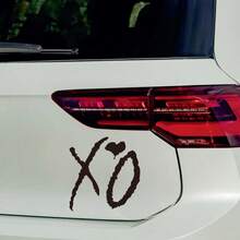 热门汽车贴纸，心形 XO 车贴，适用于后挡风玻璃、侧窗、保险杠、油箱盖，防水防晒，不留残胶 - 哦 - 查看 3