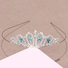 1pc Elegant Crown Headband, Princess Crown Headpiece With Rhinestone Five-Pointed Star, Costume Accessory - Multicolor - View 8