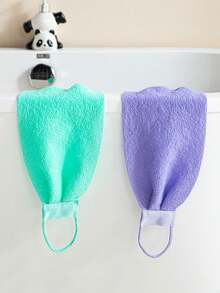 1pc Drawstring Exfoliating Loofah, Scrub Back Brush, Strong Cleaning, Unisex - C - View 6