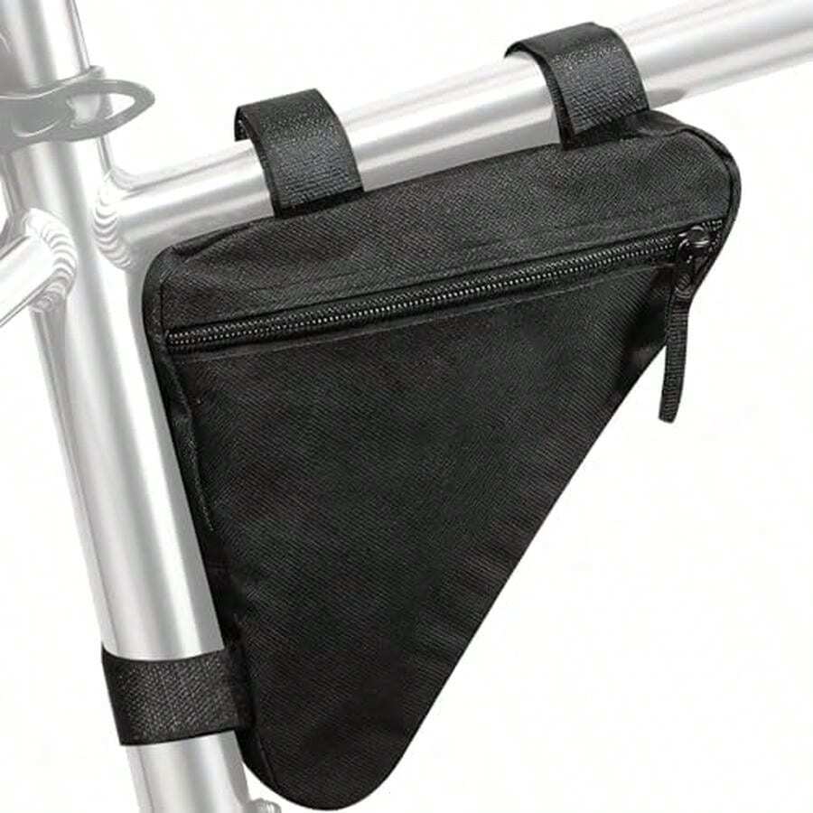 Bike Frame Bag, Premium Bike Pouch For Mountain Road Bike, Lightweight Triangle Bicycle Frame Bag (Small Black) - / - View 1