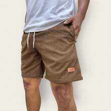 Kit 3 Bermuda Men's Mauricinho Textured Fabric Premium Shorts Casual Basic Gym Training - 鏽棕色 - 查看 2