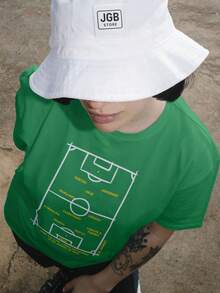 Brazil Team T-Shirt 1994 World Cup Fourth Winning T-Shirt 100% Cotton Unisex Men's Women's Plus Size World Cup - 軍綠色 - 查看 4