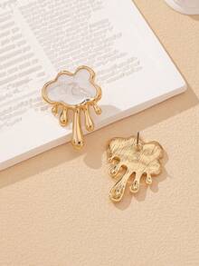 1 Pair European And American Geometric Cloud Dangle Earrings For Women - Multicolor - View 4