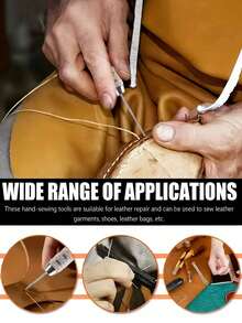 5pcs Sewing Tool Set With Replaceable Heads - Alloy Alloy Sewing And Knitting Tools, Suitable For Home Shoe Repair And Craft Projects - Sandwich Bar + 4 Needles - View 4