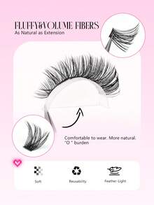Bộ 120 mi giả Asiteo D Curl Lash Clusters Wispy Natural Lashes DIY Eyelash Extension Clusters Individual False Eyelashes Kit kèm cọ, dễ sử dụng cho người mới bắt đầu, thích hợp cho trang điểm hàng ngày. - D - Xem 2