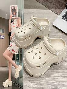 女士透气防滑户外沙滩凉鞋，时尚厚底拖鞋 - 多色 - 查看 6