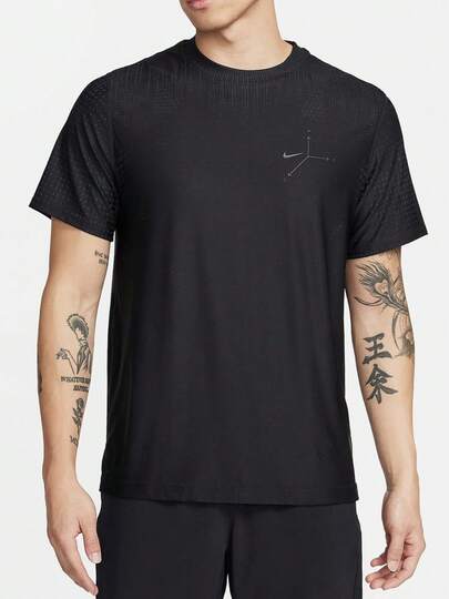  Nike 純色圓領印花套頭寬鬆短袖T卹 男款 白色