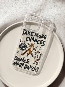 跳舞猫图案透明手机壳，兼容 13/11/17/17 Pro/16/14/15/15 Pro/15 Plus/15 Pro Max/7 Plus/8 Plus/X/Xs Max/Xr/11 Pro/12 Pro/13 Pro/14 Pro/12 Mini/13 Mini/11 Pro Max/12 Pro Max/13 Pro Max/14 Pro Max/14 Plus/17 Pro Max/17 Air/6/6s Plus/7/8/16 Pro/16 Plus/16 Pro Max/SE2/17 Pro Max 和三星 Galaxy A54/A14/A12/A13/A15/A32/A33/A24/A52S/S20/S21/S22/S23/S24/S23 Plus/S24 Ultra/S25/A15/A33/A23。 - 彩色 - 查看 1