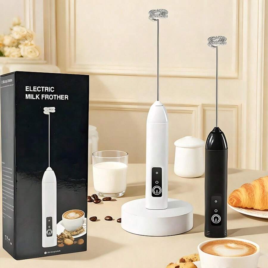 Rechargeable Milk Frother, Portable Electric Whisk For Coffee, Latte, And Protein Shakes