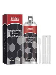 jakehoe 瓷砖修补胶 - 家用浴室瓷砖、地板瓷砖、大理石AB级防水修补胶。这款家用瓷砖修补胶专为浴室瓷砖、地板瓷砖、大理石及各种石材设计。它可以轻松修复瓷砖裂缝、缺角、边缘损坏和脱落等常见问题。 - A - 查看 8