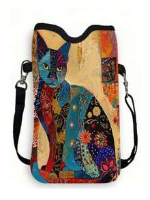 Printed Synthetic Leather Waterproof And Shockproof Phone Pouch With Adjustable Strap - View 16