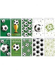 12pcs Football Spiral Notebooks, Memo Pads, Back To School Planners, Pocket Notebooks, Notepads, Student Diaries, Student Favorite Birthday Gifts, Sketchbooks, Memo Books, School Supplies, Student Prizes, Back To School Student Stationery, Available In 4/5/6/8/10/12pcs - Multicolor - View 9