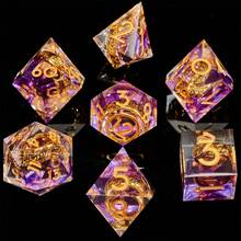 7pcs Dice Set Suitable For D&D Polyhedral Dice, RPG Role Playing Game Gift - Multicolor - View 12