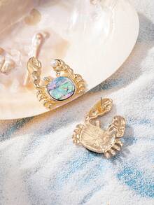 1对几何海洋风水钻耳环（女士款） - 彩色 - 查看 4