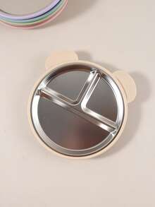 Stainless Steel & Silicone Suction Divided Plate, Anti-Slip Heat-Resistant Baby/Toddler Dinnerware Set - Multicolor - View 14