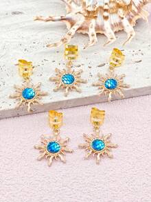 5pcs Baroque & Bohemian Style Hair Clips, Suitable For Girls In Music Festivals, Summer - Gold - View 3