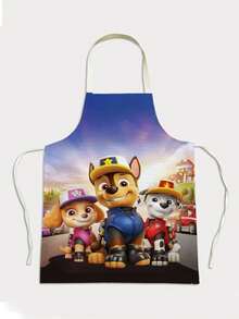 Paw Patrol 1pc Cartoon Pattern Apron, Suitable For Painting, Handicrafts, Cooking, Kitchen Protection - Multicolor - View 8